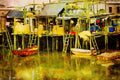793030 Tai O, Fishing Village A4 Limited Edition Watercolour Print