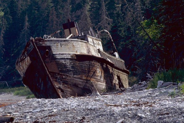 793053 Wilcox Wreck, Anticosti Island, Quebec, Canada A4 Photo Print