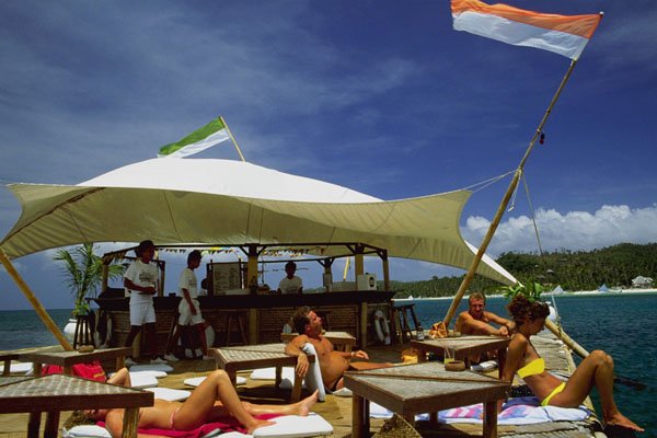 793059 Floating Bar, Boracay, Philippines A4 Photo Print