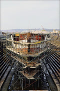 793075 Ship Repairs In Dry Dock, Chatham Historic Dockyard A4 Photo Print