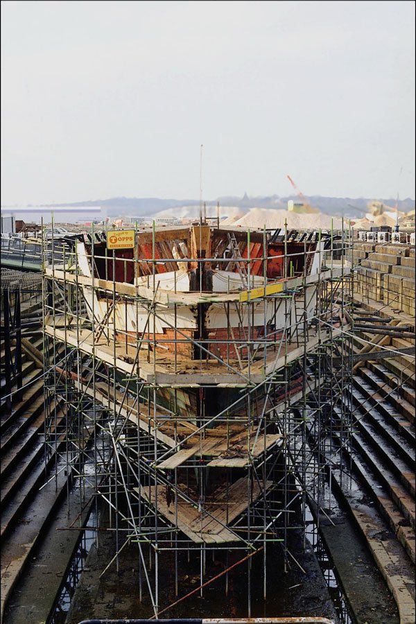 793075 Ship Repairs In Dry Dock, Chatham Historic Dockyard A4 Photo Print