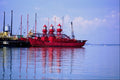 793081 Trinity Lightships, At The Breakers A4 Photo Print