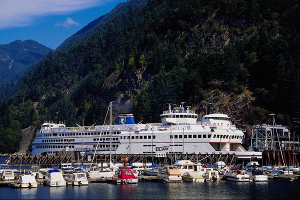 793083 British Columbia Ferry Docked In Horseshoe Bay, British Columbia, Canada A4 Photo Print