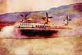 793090 _The Princess Anne_ Beginning Another Channel Crossing A4 Limited Edition Watercolour Print