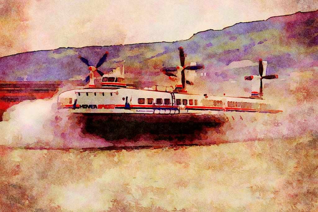 793090 _The Princess Anne_ Beginning Another Channel Crossing A4 Limited Edition Watercolour Print