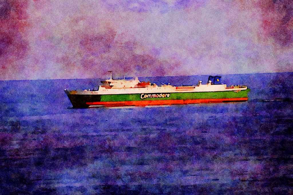 793096 Channel Island Commodore's _Commodore Clipper_ A4 Limited Edition Watercolour Print