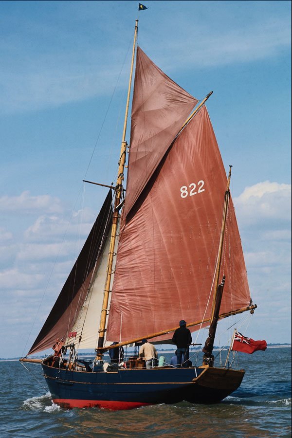 794017 East Coast Fishing, Gaff Rigged A4 Photo Print