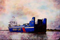 794027 Alster Rapid Washby Line, Hamburg, King's Lynn A4 Limited Edition Watercolour Print