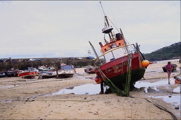 794028 High And Dry At St. Ives, Cornwall, U.K. A4 Photo Print