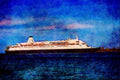 794029 Cruise Ship, Nassau, Bahamas A4 Limited Edition Watercolour Print