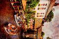794036 Canal Boat Rides, Brugge, Belgium A4 Limited Edition Watercolour Print