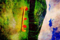 794046 Canoeing A4 Limited Edition Watercolour Print