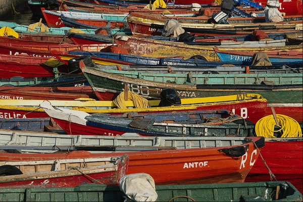794074 Fishing Boats, Antofagasta, Chile A4 Photo Print