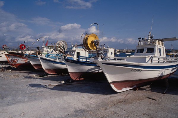 794078 Fishing Boats, Polis, Cyprus A4 Photo Print