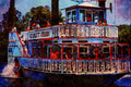 794081 Paddle Riverboat _Scarlett O'Hara_ A4 Limited Edition Watercolour Print