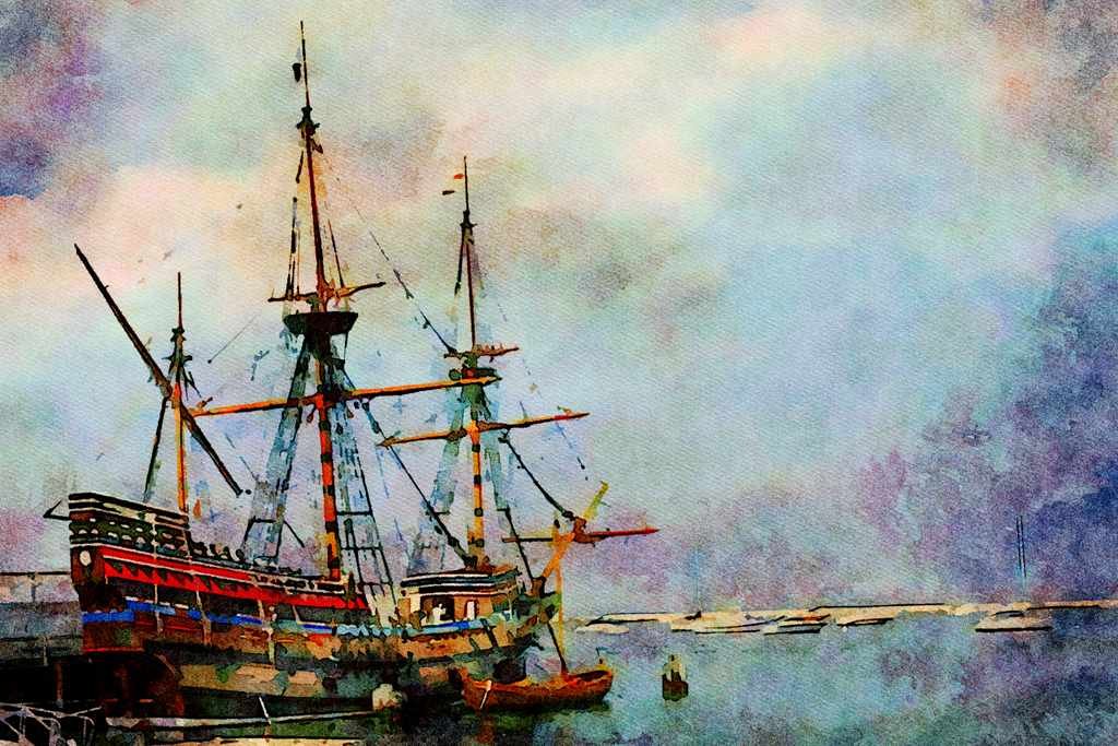 794086 Tall Ship A4 Limited Edition Watercolour Print
