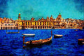 794090 _Naval Bakery_ Seen Across The Harbor From Senglea, Malta A4 Limited Edition Watercolour Print