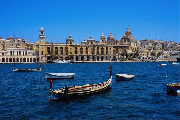 794090 Naval Bakery Seen Across The Harbor From Senglea, Malta A4 Photo Print