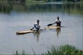 794092 Tribesmen Traveling To Fish By Canoe, Malaysia A4 Photo Print