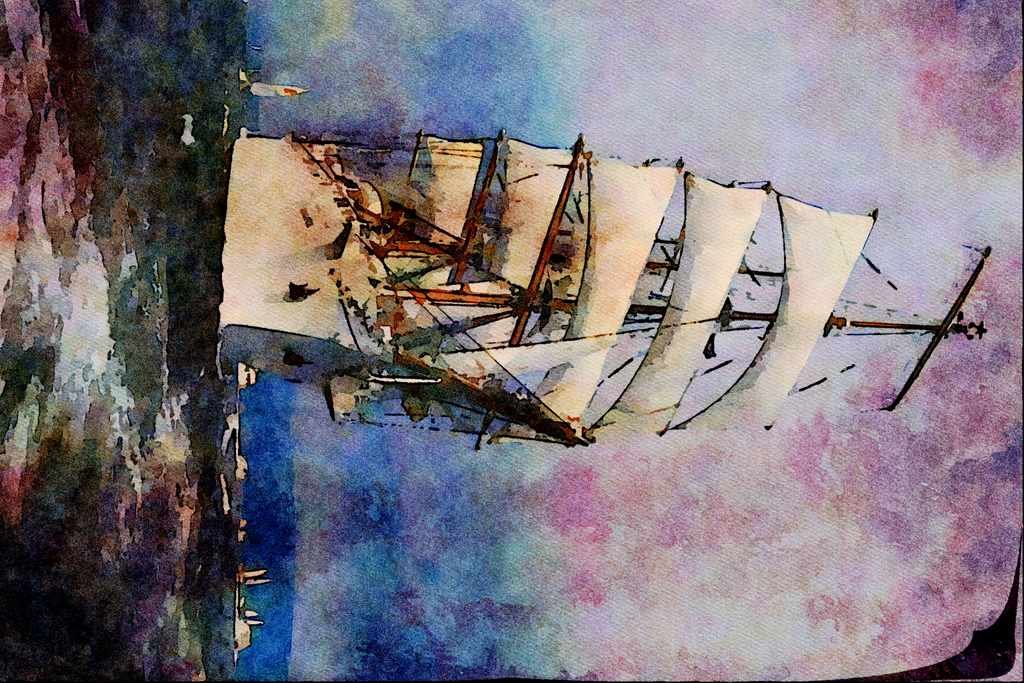 794097 _Car Mlodiezy_, Tall Ship A4 Limited Edition Watercolour Print