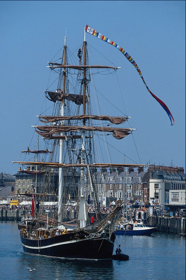 794098 Tall Ship, Weymouth, Malta A4 Photo Print