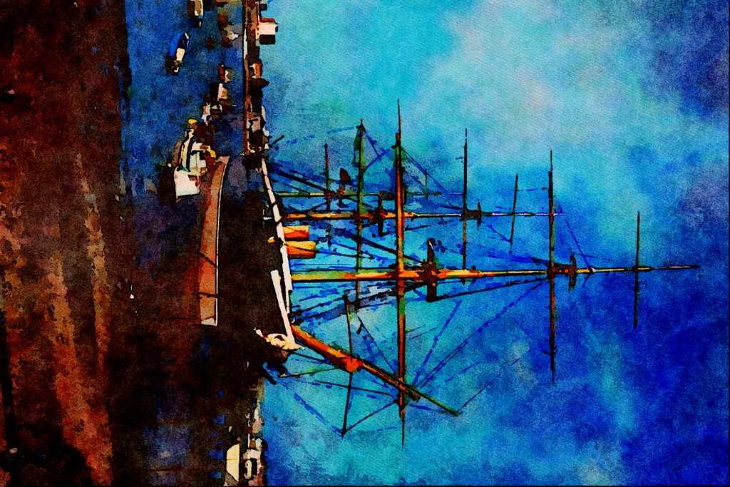 795004 _HMS Warrior_, Portsmouth, England A4 Limited Edition Watercolour Print