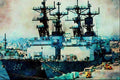 795013 DD992 Fletcher, DD996 Chandler Spruance And Kidd Class DDS A4 Limited Edition Watercolour Print
