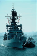 795016 USS Gridley Coast Guard Cruiser Prepares To Dock At United States Naval Base A4 Photo Print