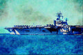 795024 _USS Carl Vinson_, Nuclear Powered Carrier CV 70 A4 Limited Edition Watercolour Print