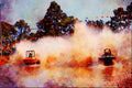 795048 Swamp Buggy Races, Florida, U.S.A. A4 Limited Edition Watercolour Print