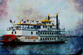 795052 Colonel Paddle Wheeler A4 Limited Edition Watercolour Print