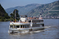 795059 A Pleasure Boat Sailing Along The Rhine River, West Germany A4 Photo Print