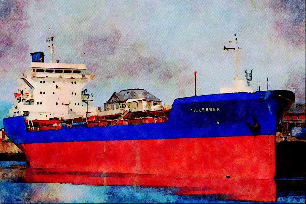 795090 Motor Vessel _Tillerman_ A4 Limited Edition Watercolour Print