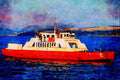 795091 Motor Vessel _Sound Of Scarba_ A4 Limited Edition Watercolour Print