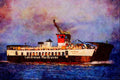 795092 Motor Vessel _Loch Striven_ A4 Limited Edition Watercolour Print
