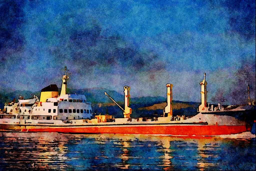 795094 Motor Vessel _Garroch Head_ A4 Limited Edition Watercolour Print