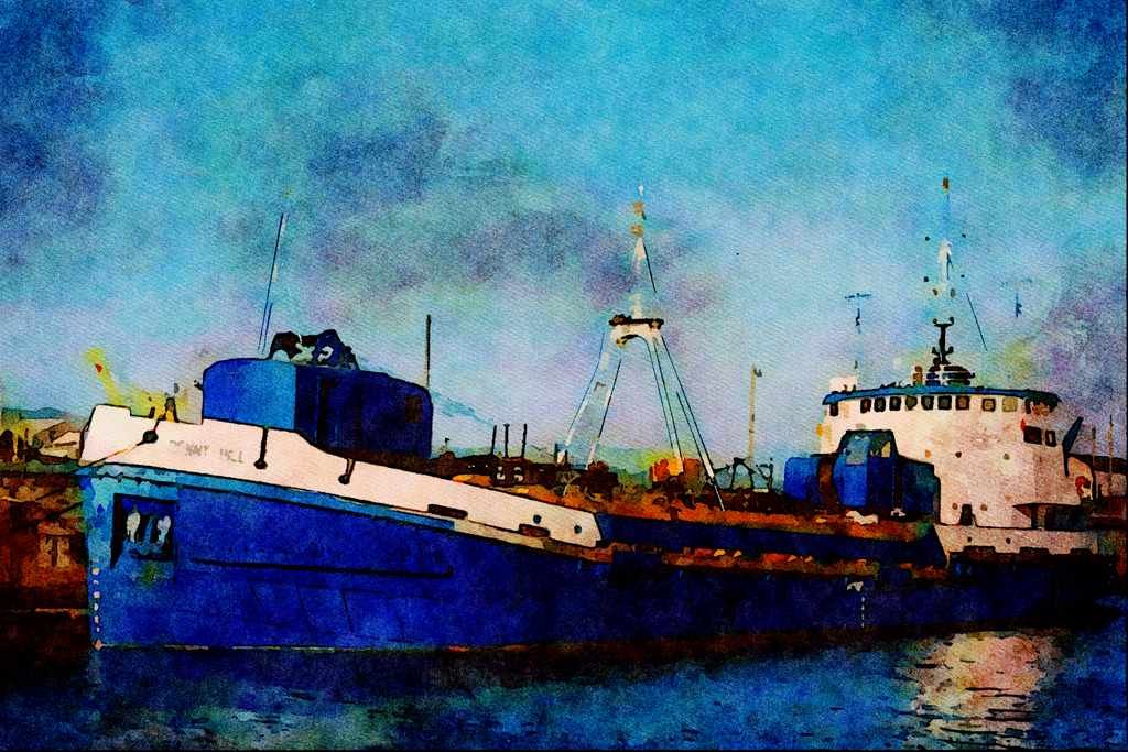 795098 Motor Vessel _Benny Hill_ A4 Limited Edition Watercolour Print