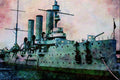 796010 Aurora Cruiser, St. Petersburg, Russia A4 Limited Edition Watercolour Print