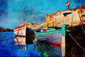 796022 Co Antrim, Ballintoy Harbor, Ireland A4 Limited Edition Watercolour Print