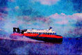 796023 Hovercraft A4 Limited Edition Watercolour Print
