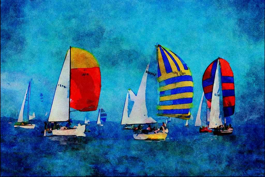 796048 Yachts A4 Limited Edition Watercolour Print