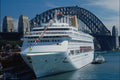 796051 Oriana Passenger Liner On Its Maiden Voyage, Harbor Bridge In Background A4 Photo Print
