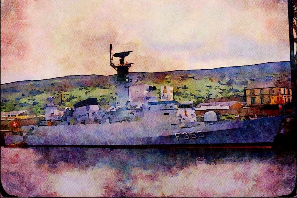 796062 _H.D.M.S. Olfert Fischer_ A4 Limited Edition Watercolour Print