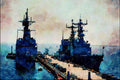 796064 DD994 _Callaghan_ And DD973 _John Young_, Spruance Class Destroyers A4 Limited Edition Watercolour Print