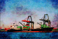 796065 Ever Forward Merchant Container A4 Limited Edition Watercolour Print