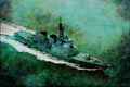 796069 New Kongo Class Japanese Aegis Destroyer A4 Limited Edition Watercolour Print