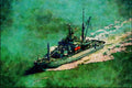 796070 _USS Safeguard_, Deep Sea Salvage Ship A4 Limited Edition Watercolour Print
