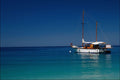 796076 Gulet Moored Off Town Beach, Olu Deniz, Turkey A4 Photo Print
