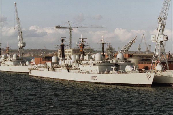 796084 HMS Exeter At Portsmouth Naval Dockyard, England A4 Photo Print