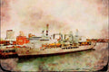 796085 _RFA Fort Victoria_ A4 Limited Edition Watercolour Print